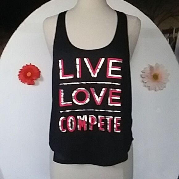 Tank Top with Elastic T Back Live Love Compete Women's size M - Picture 1 of 7
